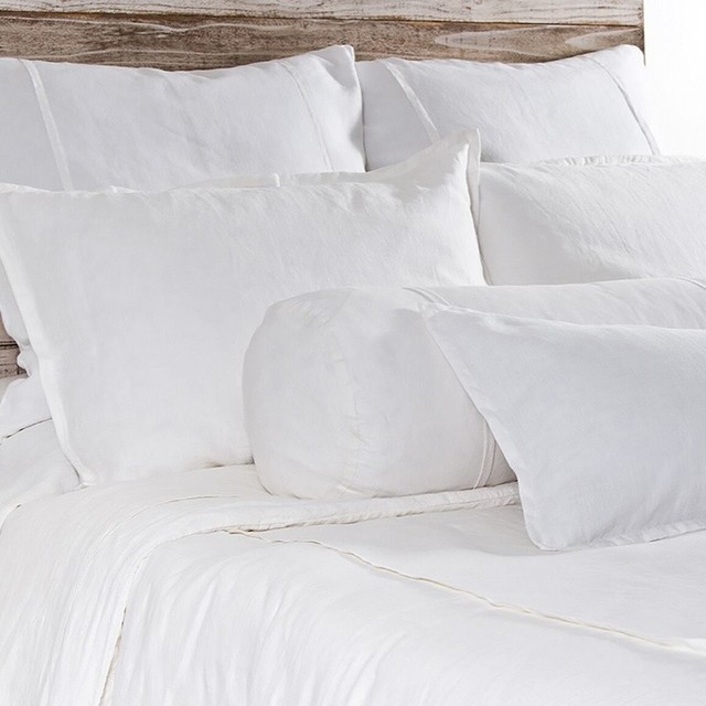 Louwie, White, Euro Sham Pillowcases And Shams by Pom Pom at Home