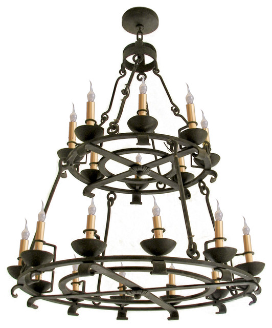 CH117 Hand Made Iron Chandelier Designs Eclectic Chandeliers San Diego by Hacienda