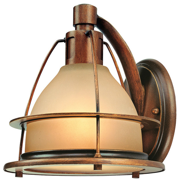 TroyCSL Lighting B2051SBZ Bristol Bay 1 Light Wall Sconces in Sunset Bronze Beach Style