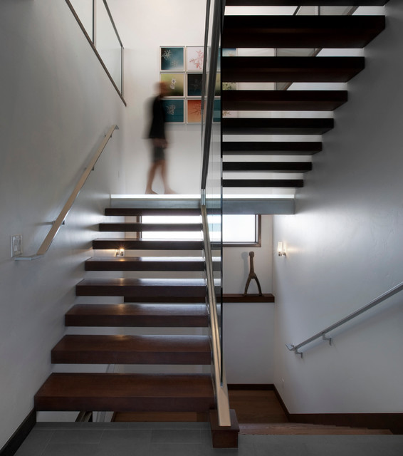 wrap house Contemporary Staircase denver by Studio B
