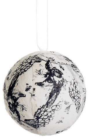 Silk Plants Direct Vintage Ball Ornament, Pack of 6 - Traditional