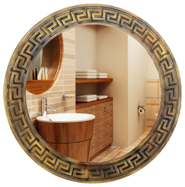 Asian Style Round Carved Bathroom Mirrors Asian Bathroom Mirrors