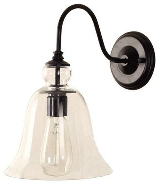 Glass Shade Wall Sconce Light - Rustic - Wall Sconces - by Lamps Buyer