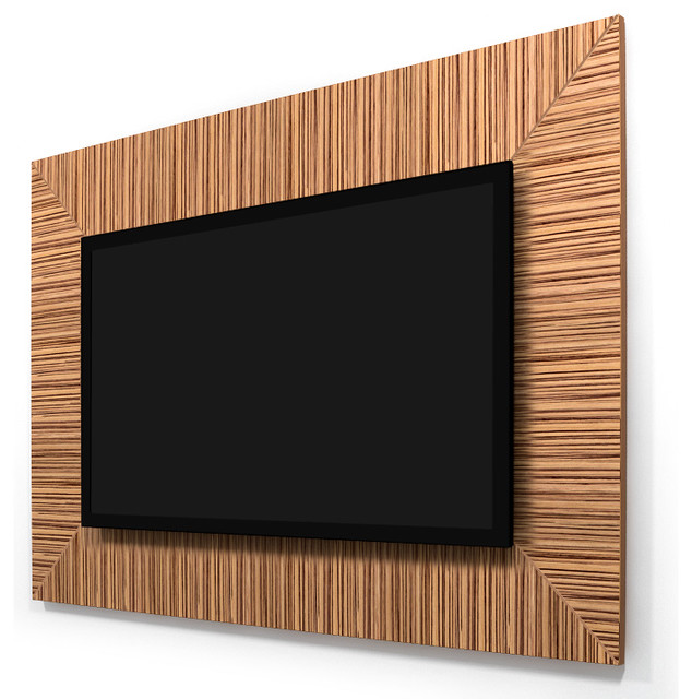 zebrawood 50 55 tv wall panel contemporary home electronics