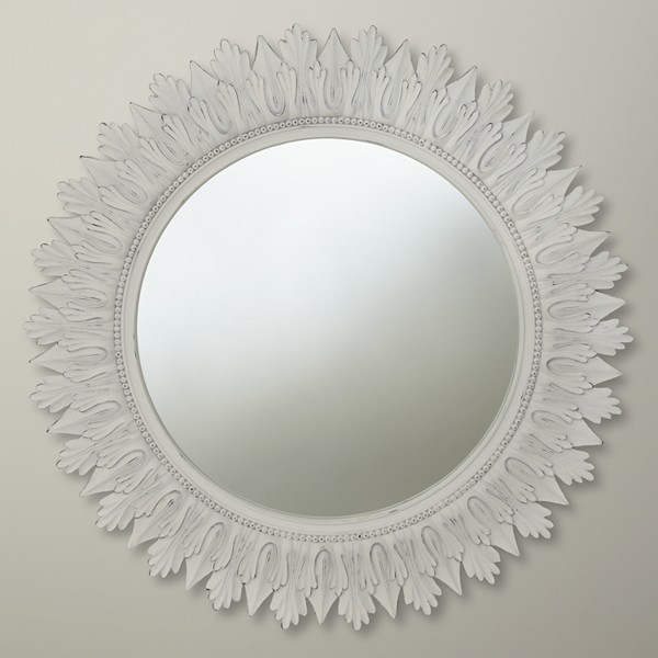 Round Mirror, White Contemporary Wall Mirrors by John Lewis