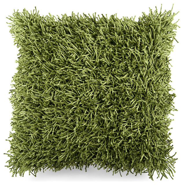 Grass Pillow, Green Transitional Decorative Pillows by Bliss Home