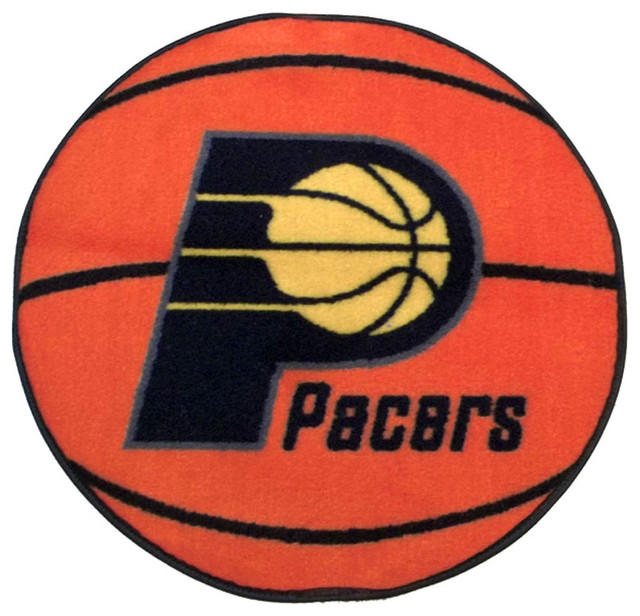 NBA Indiana Pacers Rug Basketball Shaped Mat Contemporary Novelty