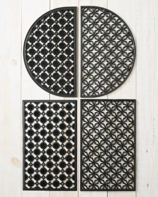 mats door modern doormat rubber recycled dots rugs decor accessories