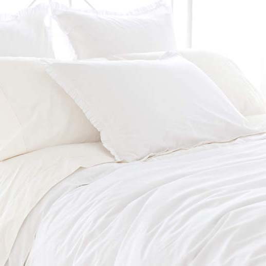 Classic Ruffle White Standard Sham Modern Pillowcases And Shams by Rosenberry Rooms