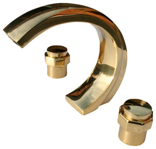 Faucets Bright Solid Brass 3 Piece C-Style Bath Tub Faucet ...