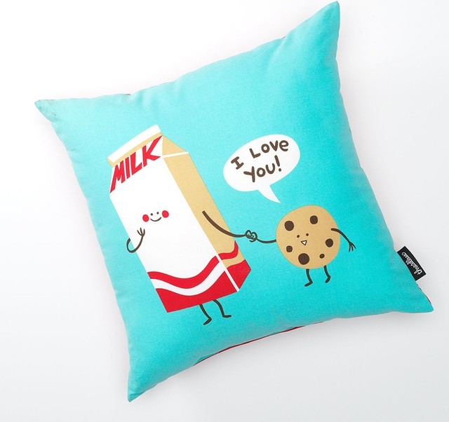 Threadless Cookies Love Milk Decorative Pillow Contemporary Decorative Pillows by Kohl's