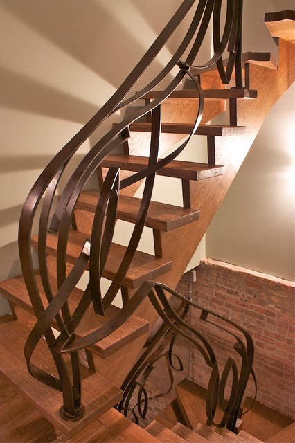 Eclectic Staircase Chicago SCRIPT RAIL eclectic-staircase