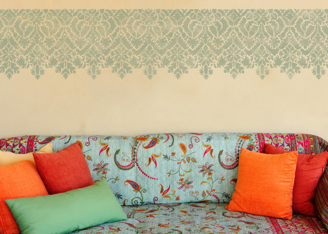 Moroccan lace stencil eclettico stencil per pareti san diego ...