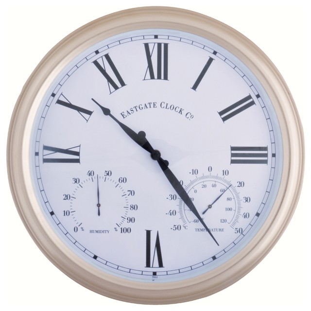 Metal Outdoor Clock Large Contemporary Outdoor Clocks by