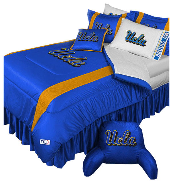 NCAA UCLA Bruins Bedding College Logo Comforter and Sheets, Queen