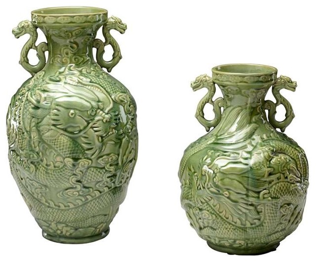 Cyan Design Small Singapore Vase, Green Apple Traditional Vases by ShopFreely