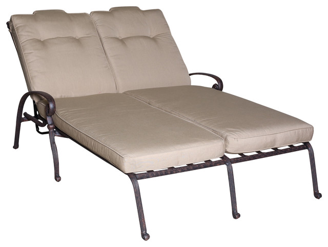 Elegant Beige Double Chaise Lounge - Contemporary - Indoor ...