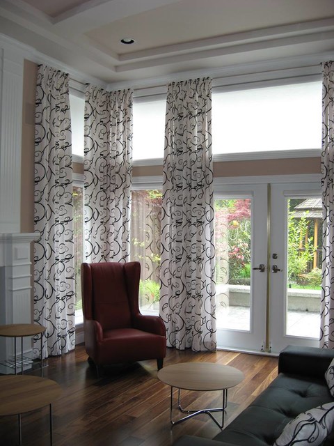 Custom Drapes - Traditional - Living Room - vancouver - by Windowworks