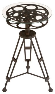 Film Reel Metal Tripod Table