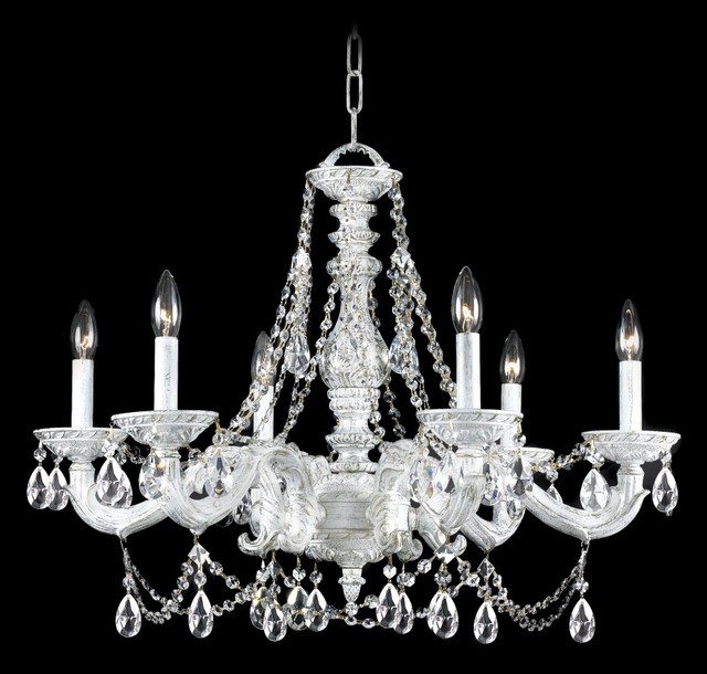 Crystorama Sutton Antique White 28" Wide Chandelier Traditional