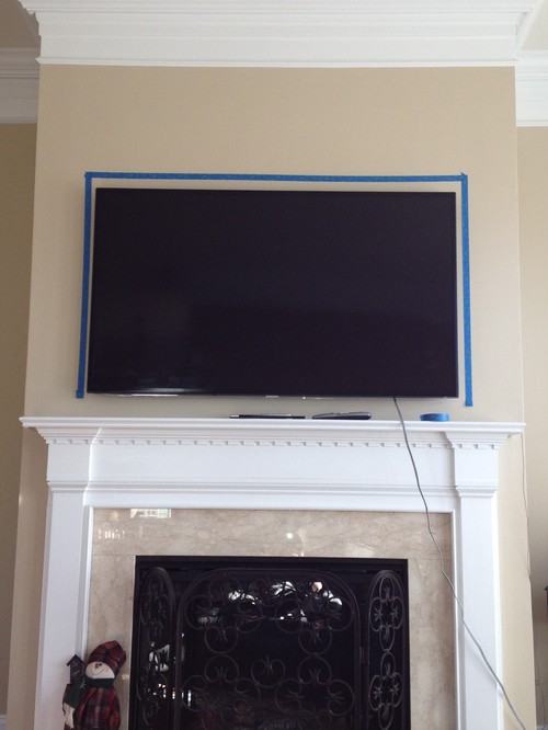 Size of TV over fireplace