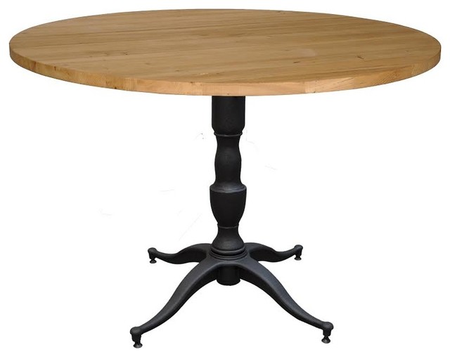 Francesca Round Waxed Pine Top Dining Table, 48 Inch Diameter