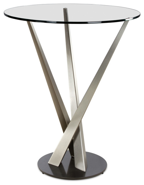 Elite Modern Crystal Pub Table, Lava Base contemporary-indoor-pub-and ...