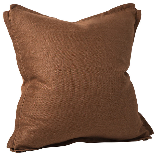 Dorian Linen Edge Feather-Down Pillow - Modern - Decorative Pillows - by Chauran