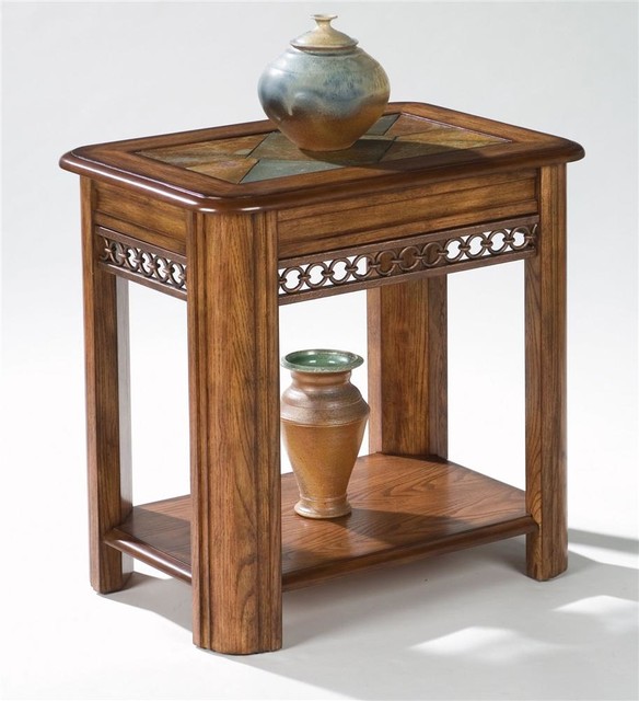 Sliding Top Chairside End Table Madison Contemporary Side Tables