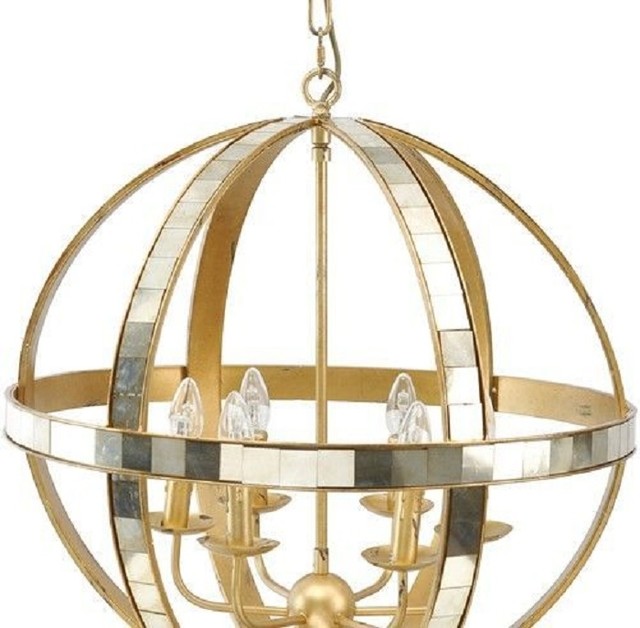 GOLDEN ORBIT CHANDELIER Contemporary Chandeliers london by Lagoon