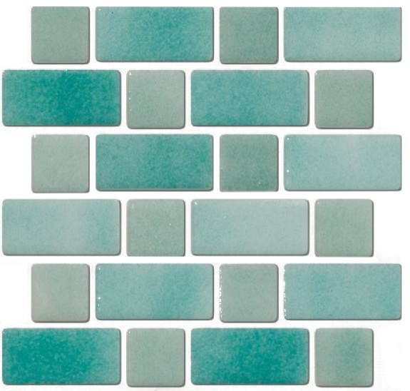 Quarter Sheet Of Seafoam Green Recycled Glass Tile Contemporary