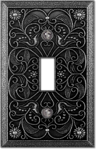 wallplates arabesque pewter