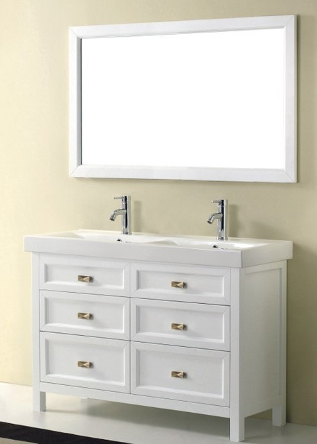 White Bathroom Vanity  Torun 1200 traditionalbathroomvanitiesand 