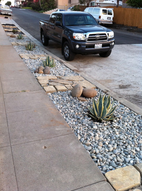 Sustainable and No-Water Parkway - Modern - Landscape - san diego - by