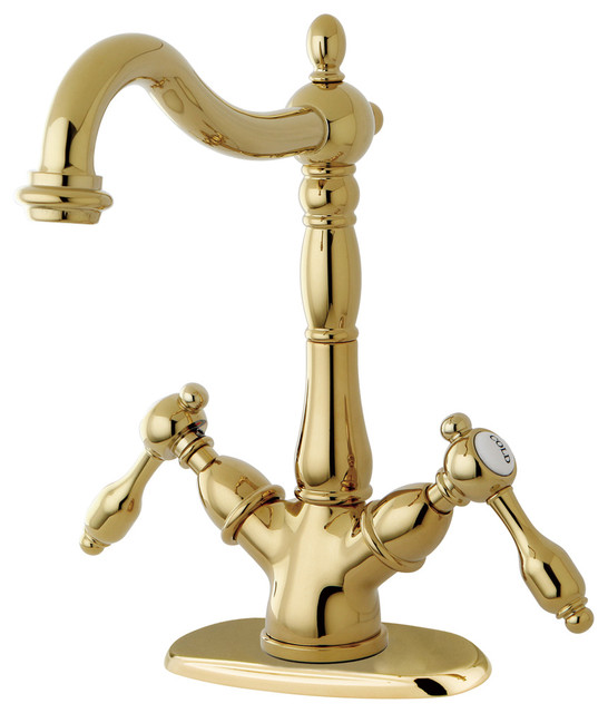 ... Vessel Sink Faucet, Polished Brass traditional-bathroom-sink-faucets