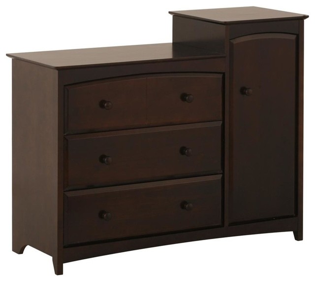 Beatrice Combo Tower in Espresso Finish Transitional Kids Dressers