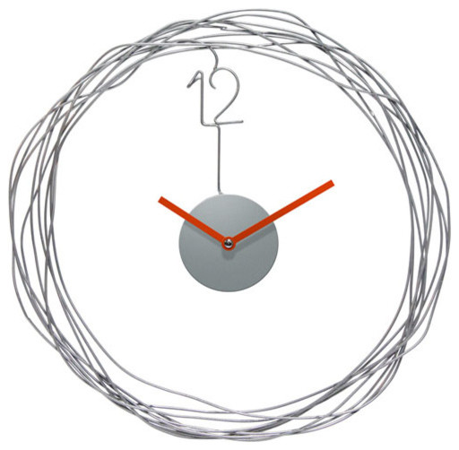 Wire Transfer Wall Clock Modern Clocks by Bellacor