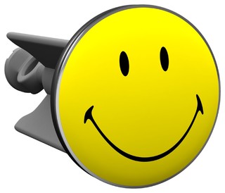 Plopp Waschbeckenstöpsel Smiley Yellow - Bauhaus-Look - Sanitär