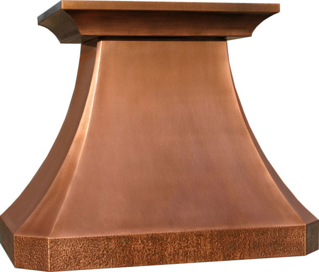 Copper Stove Hood "Oregon", Antique, 30", Kitchen Island Modern