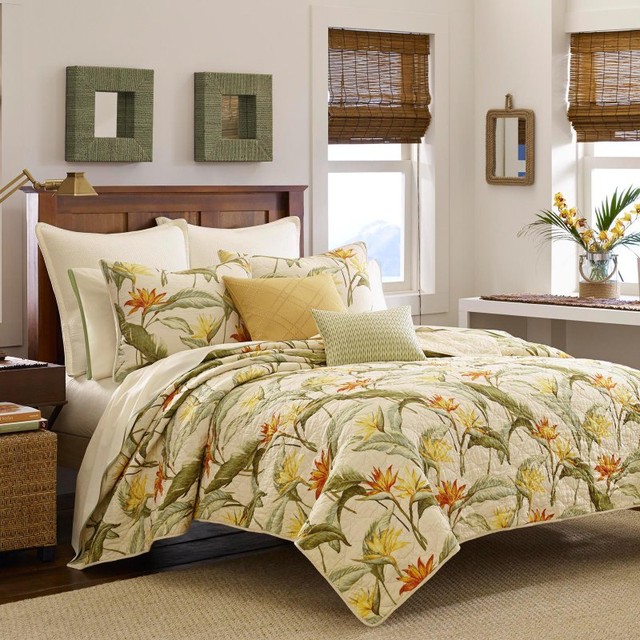 Tommy Bahama Birds of Paradise Quilt Size Twin Full / Queen King