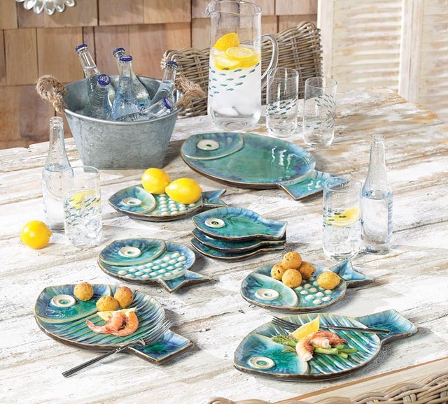 Malibu Fish Plates Tropical Dinner Plates