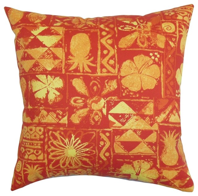 Gleda Floral Pillow Red 18