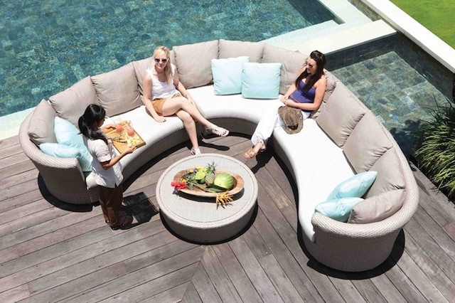 Skyline florence modular curved sofa set trendy udendørs ...