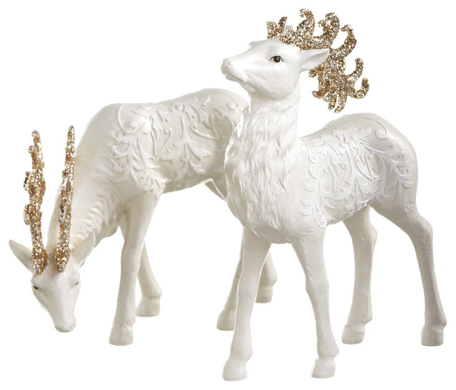 CBK Large Deer Figurines Contemporary Decorative Objects And