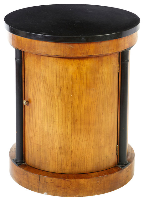 Biedermeier-Style Drum Side Table - Contemporary - Side Tables & End ...
