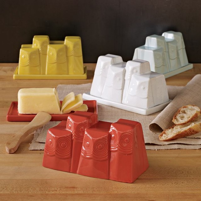 Owl Butter Dish Eclectic Butter Dishes by West Elm