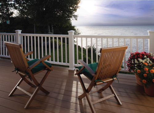 Ipe decking with composite railing Ipe decking with composite railing