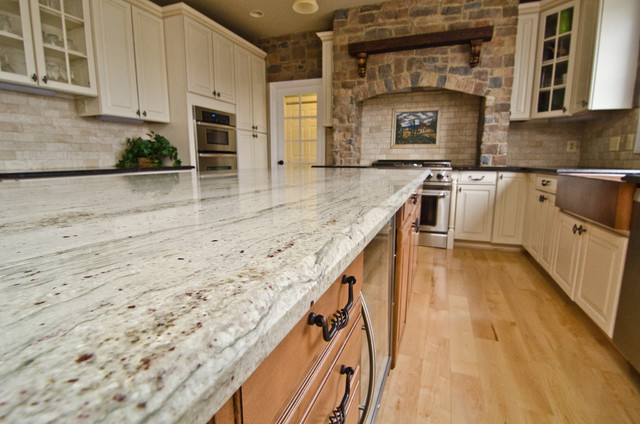 Image result for white leathered granite kitchen