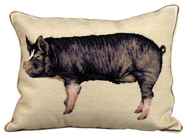 Berkshire Pig - Farmhouse - Decorative Pillows - by Scully & Scully