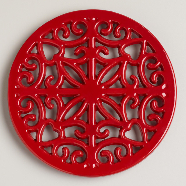 Red Cast Iron Trivet Contemporary Trivets by Cost Plus World Market